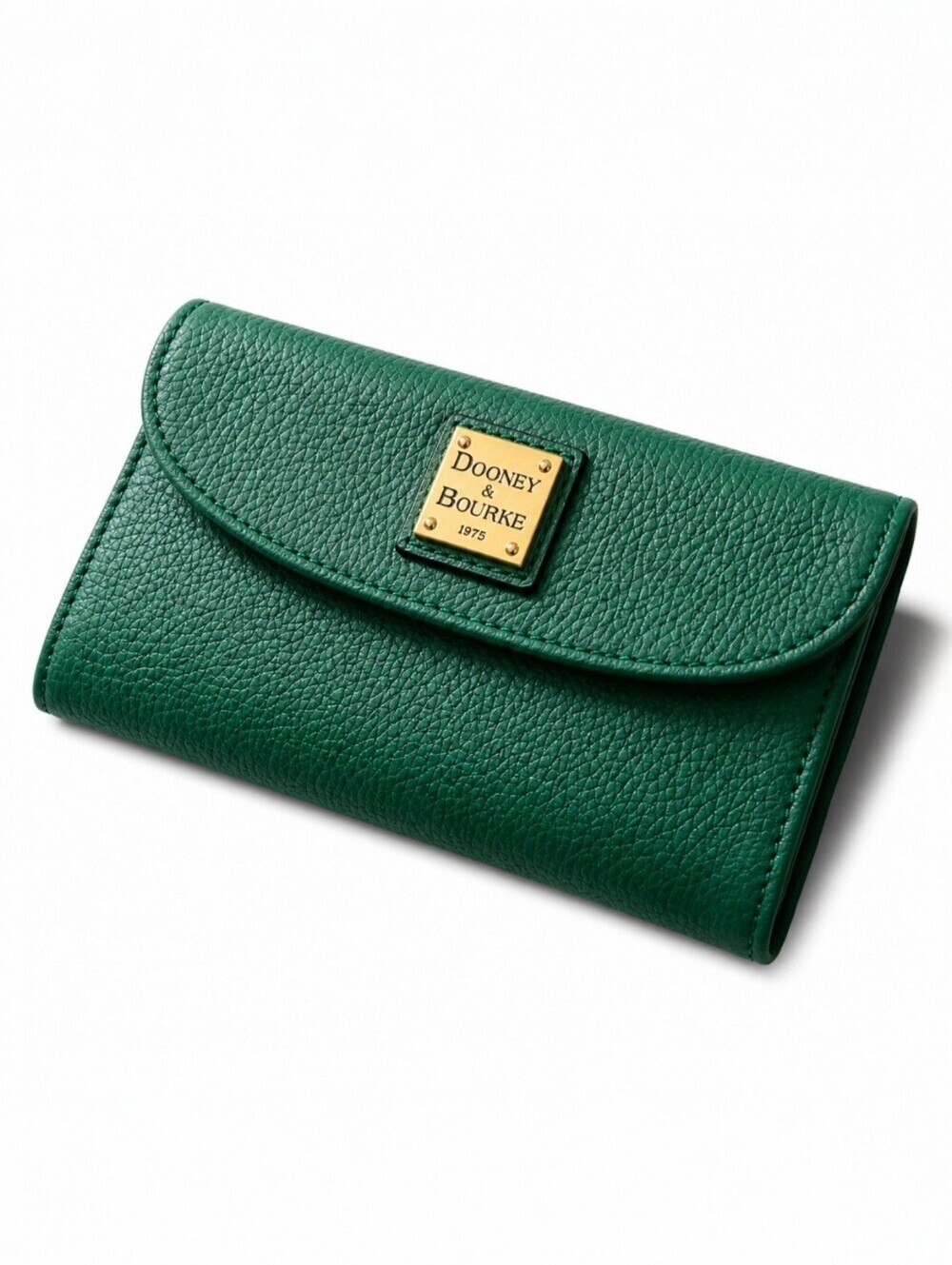 NWT Dooney & Bourke Lucca Leather Continental Clutch Wallet Kelly Green Pebble
